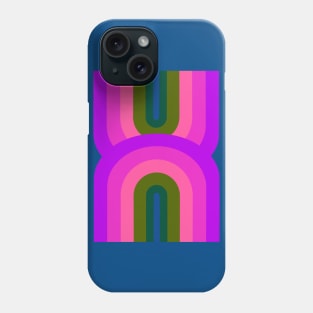 Pink and Green Double Rainbow Arc Phone Case