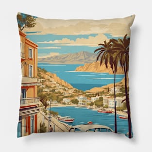 Alimos Greece Vintage Tourism Travel Pillow