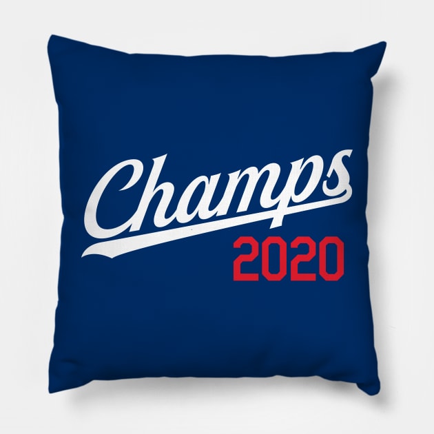 Los Angeles Champs 2020 Blue Pillow by KhanMiller24