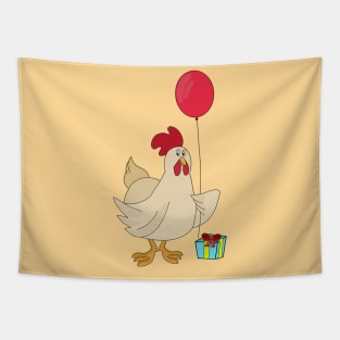 Happy Birthday Chicken Tapestry