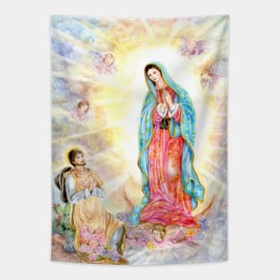 The Virgin of Guadalupe with St Juan Diego Tapestry