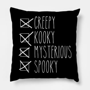 Creepy Girl Checklist Pillow