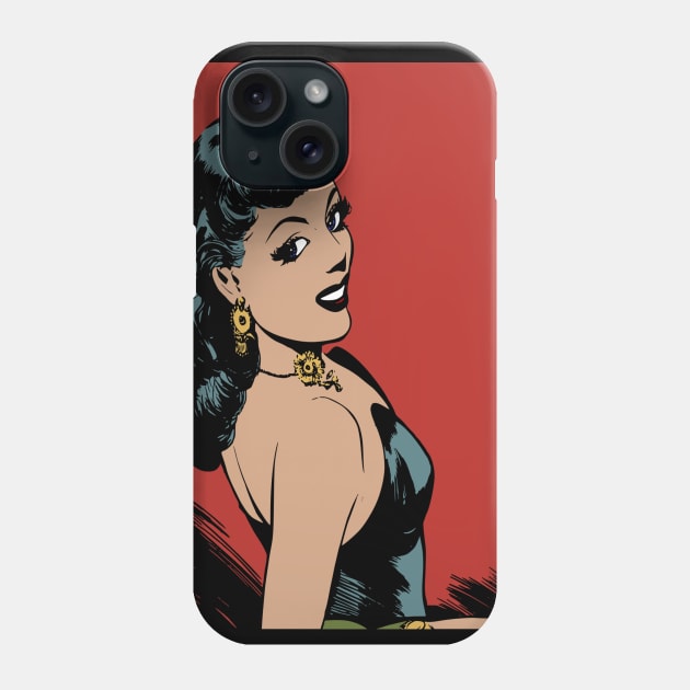 Woman Girl Power Popart Design Phone Case by mpdesign