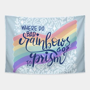 Rainbows Dad Joke Tapestry