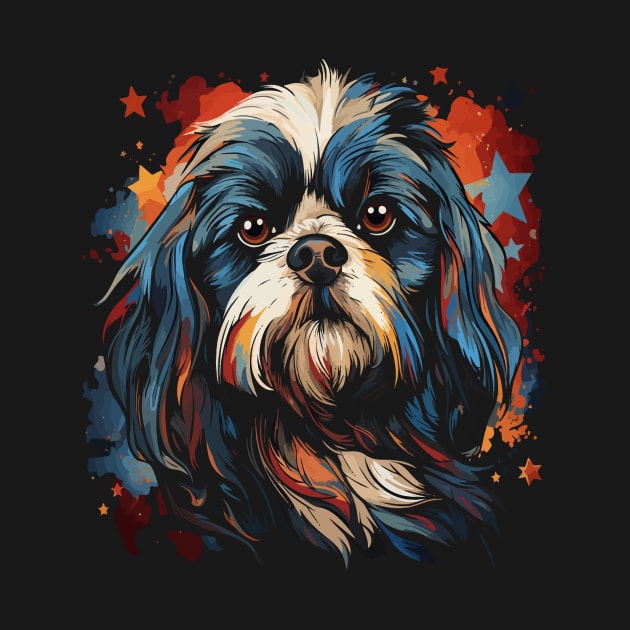 Patriotic Shih Tzu by JH Mart