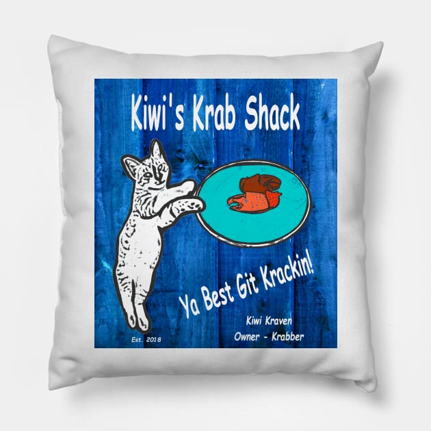 Kiwi's Krab Shack Pillow by GiiPiiD