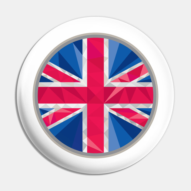 Union Jack Uk Gb Flag Circle Low Polygon Union Jack Uk Gb Flag