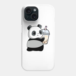 Cute Little Panda Loves Boba! Phone Case