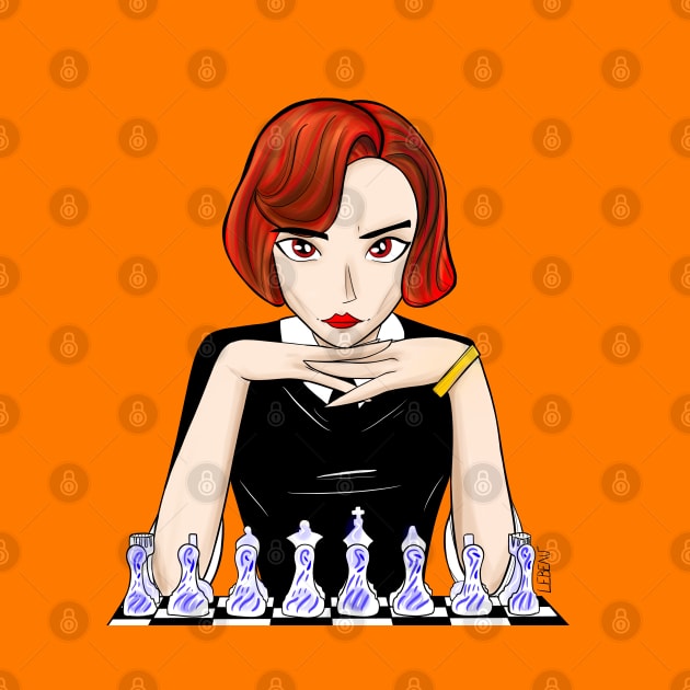 beth harmon the ginger in sports chess master art wallpaper by jorge_lebeau