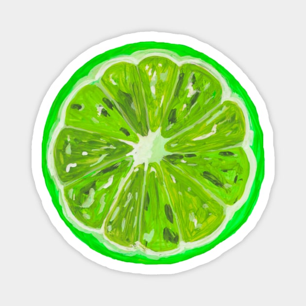 Lime slice Magnet by deadblackpony