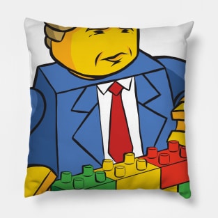 Trump Toy Brick Wall Pillow