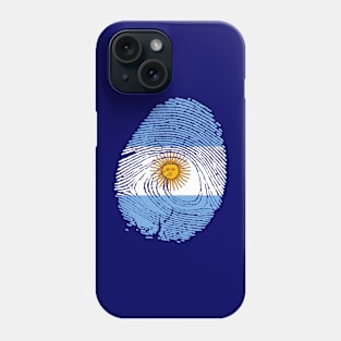 Flag of antigua barbuda in fingerprint Phone Case