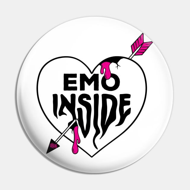 Emo Inside Pin
