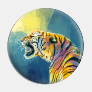 Shine Fearlessly - Tiger portrait Pin