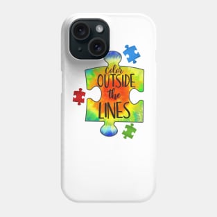 autism multicolor puzzle Phone Case