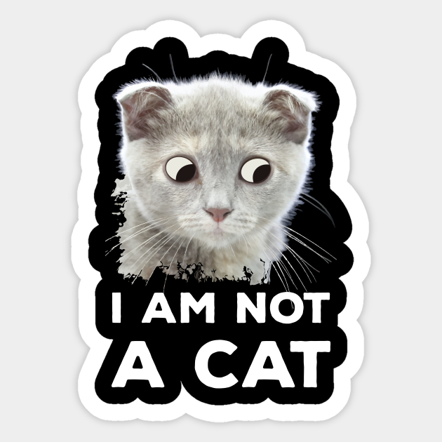 I Am Not A Cat Funny Online Meeting I Am Not A Cat Sticker Teepublic I Am Not A Cat Funny Online Meeting I Am Not A Cat Sticker Teepublic