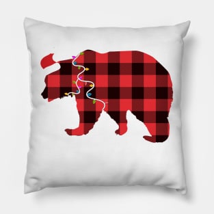Santa Deer Plaid Red Buffalo Animal Merry Christmas Pajamas Family Pillow