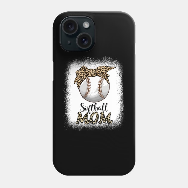 Leopard Baseball Softball Mom Baseball Lover Mother's Day Phone Case by Jhon Towel