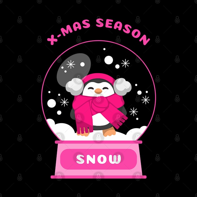 Xmas Season Snow Penguin (Pink) by GideonStore