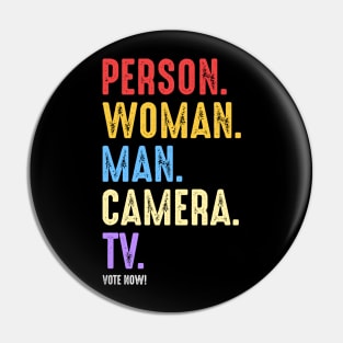 Person Woman Man Camera TV Pin