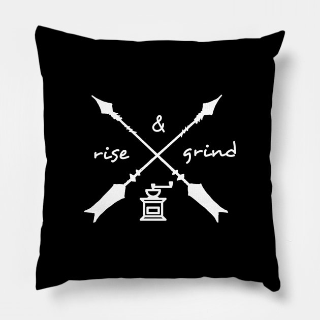 rise & grind Pillow by shallotman