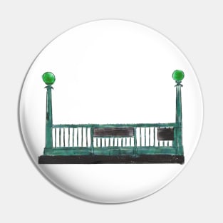 Subway Station Globes Pin