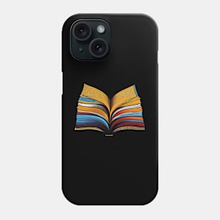 colorful reading book Phone Case