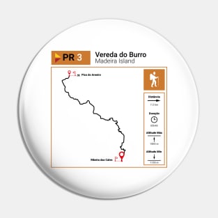 Madeira Island PR3 VEREDA DO BURRO trail map Pin