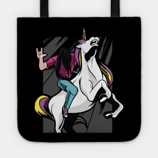 Metalhead Riding Unicorn Tote