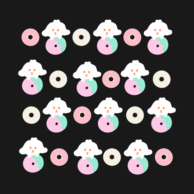 Donut Puppy Pattern by PatternbyNOK