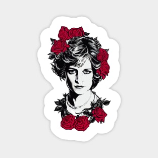 Red Roses - Princess Diana Magnet