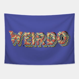 Weirdo” - Vibrant Minimalistic Typography Art Tapestry