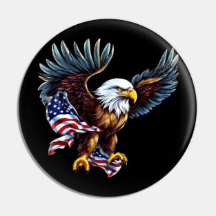 American Flag Eagle Pin