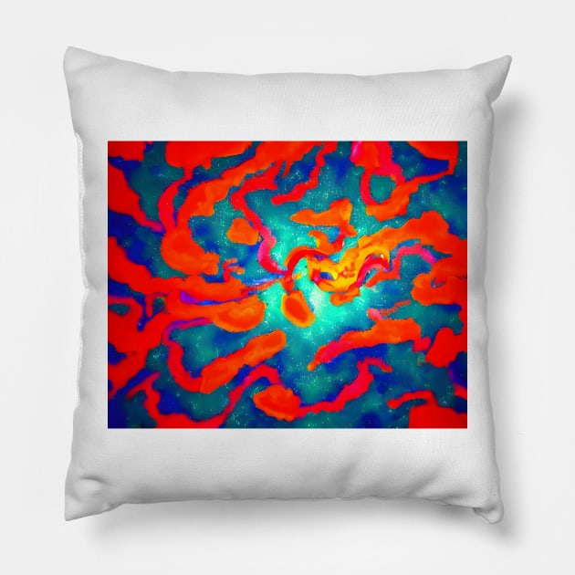 Flame Nebula Pillow by JustinKosch