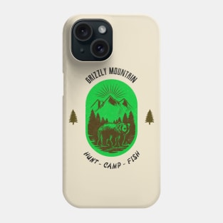 Grizzly Mountain Hunt Camp Fish - Green Phone Case