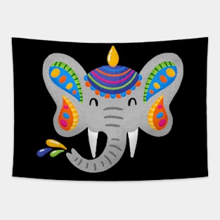 Cute Colorful Elephant for Kids Indian Festival Gift Tapestry