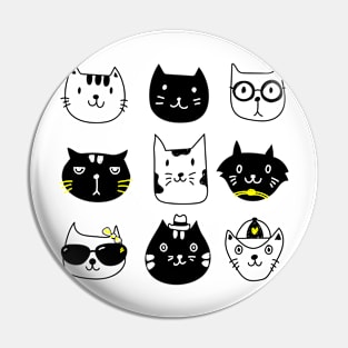 Cat heads Pin