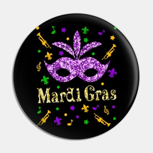 Mardi Gras 2024  Womens Girls Mask Beads New  Party Pin