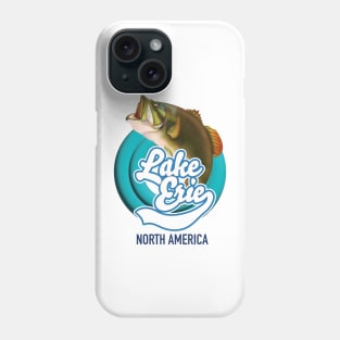 Lake Erie North America fishing logo Phone Case