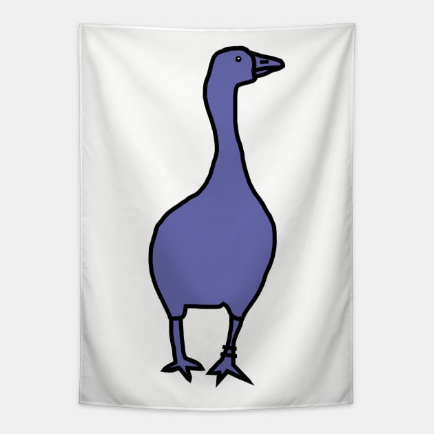 Very Peri Periwinkle Blue Goose Game Color of the Year 2022 Tapestry by ellenhenryart