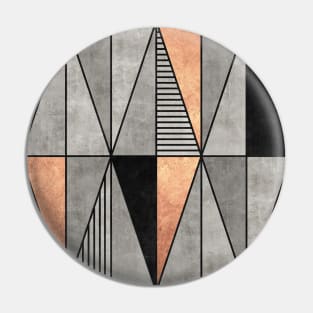 Concrete and Copper Triangles Pin