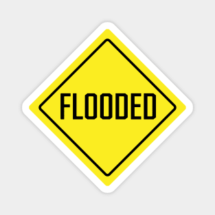 Flooded Warning Sign Magnet