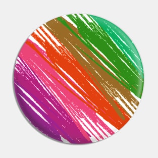 Colorful stripes - orange and pink Pin