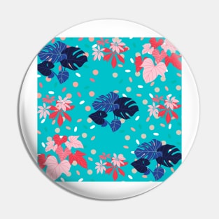 Blue leaves Pin