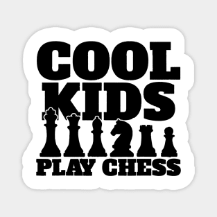 cool kids play Chess Magnet