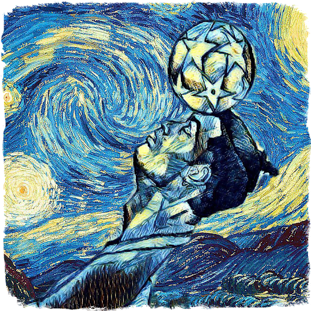 Ronaldo Van Gogh Style Kids T-Shirt by todos