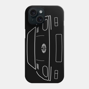 Triumph TR7 1970s classic sports car white outline graphic (laurel) Phone Case