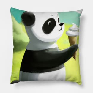 Panda with Ice Cream Pillow