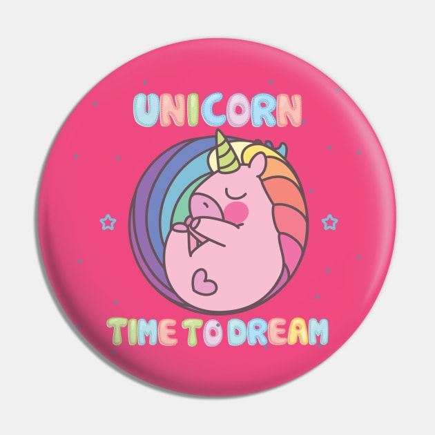 Time to Dream Unicron kids Grils teen fun cute Design Pin by estelA_Sunday