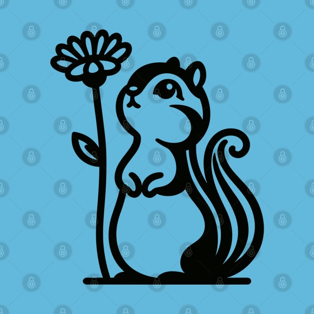 Chipmunk with Flower by KayBee Gift Shop